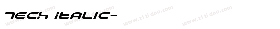 Tech Italic字体转换